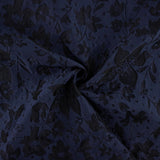 Brocado Azul Marino Relieve Floral - Ribes y Casals