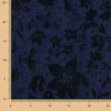 Brocado Azul Marino Relieve Floral - Ribes y Casals