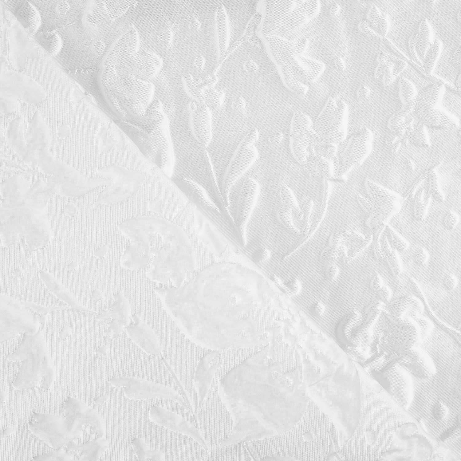 Brocado Blanco Relieve Floral - Ribes y Casals