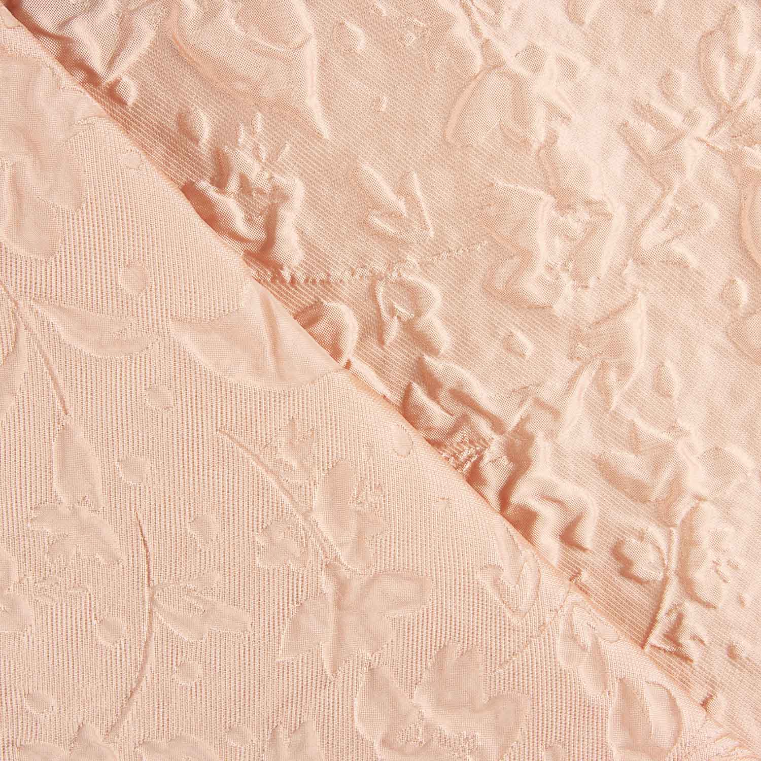 Brocado Rosa Suave Relieve Floral - Ribes y Casals