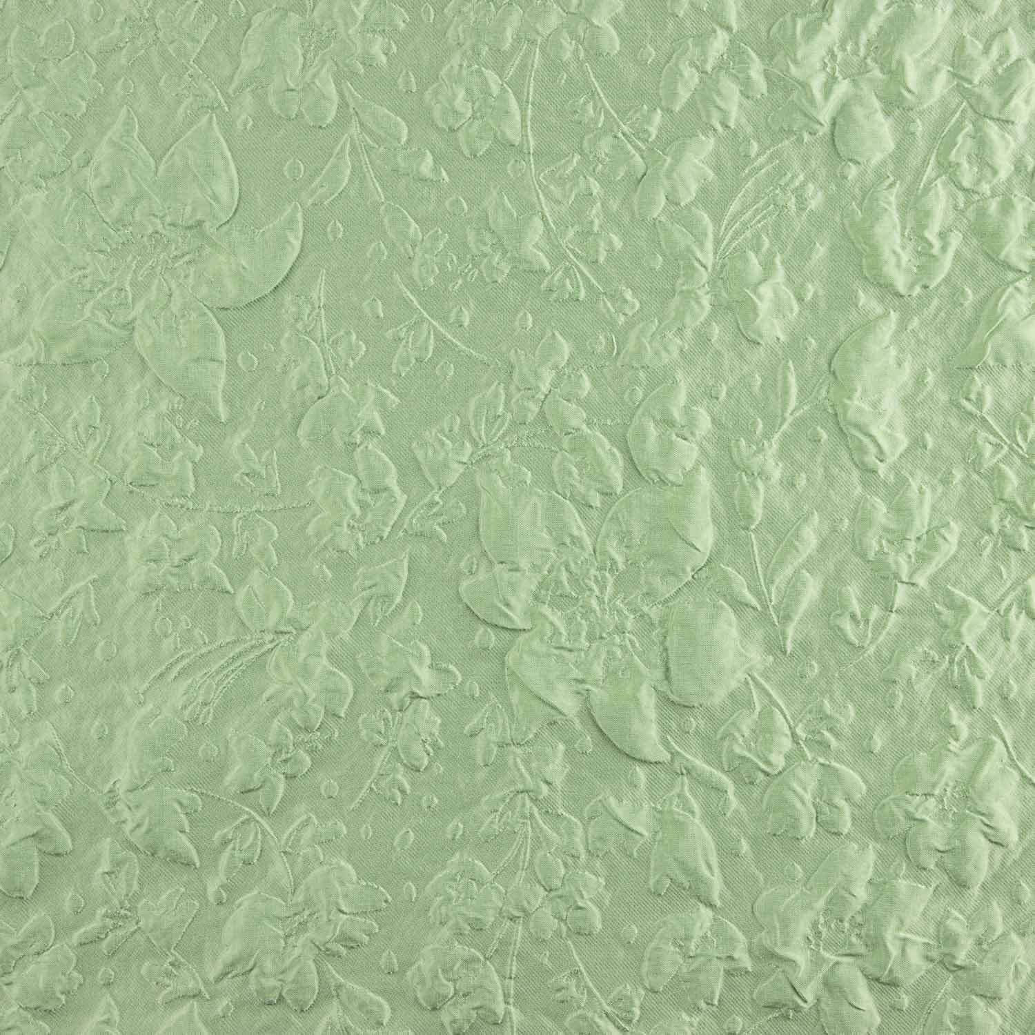 Brocado Verde Relieve Floral - Ribes y Casals