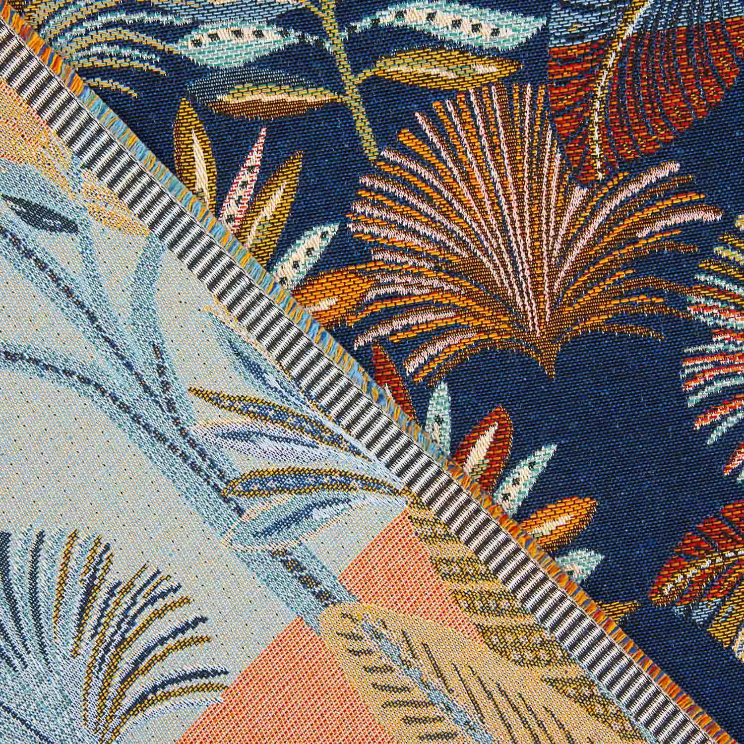 Gobelino Hojas Exóticas Fondo Azul - Ribes y Casals