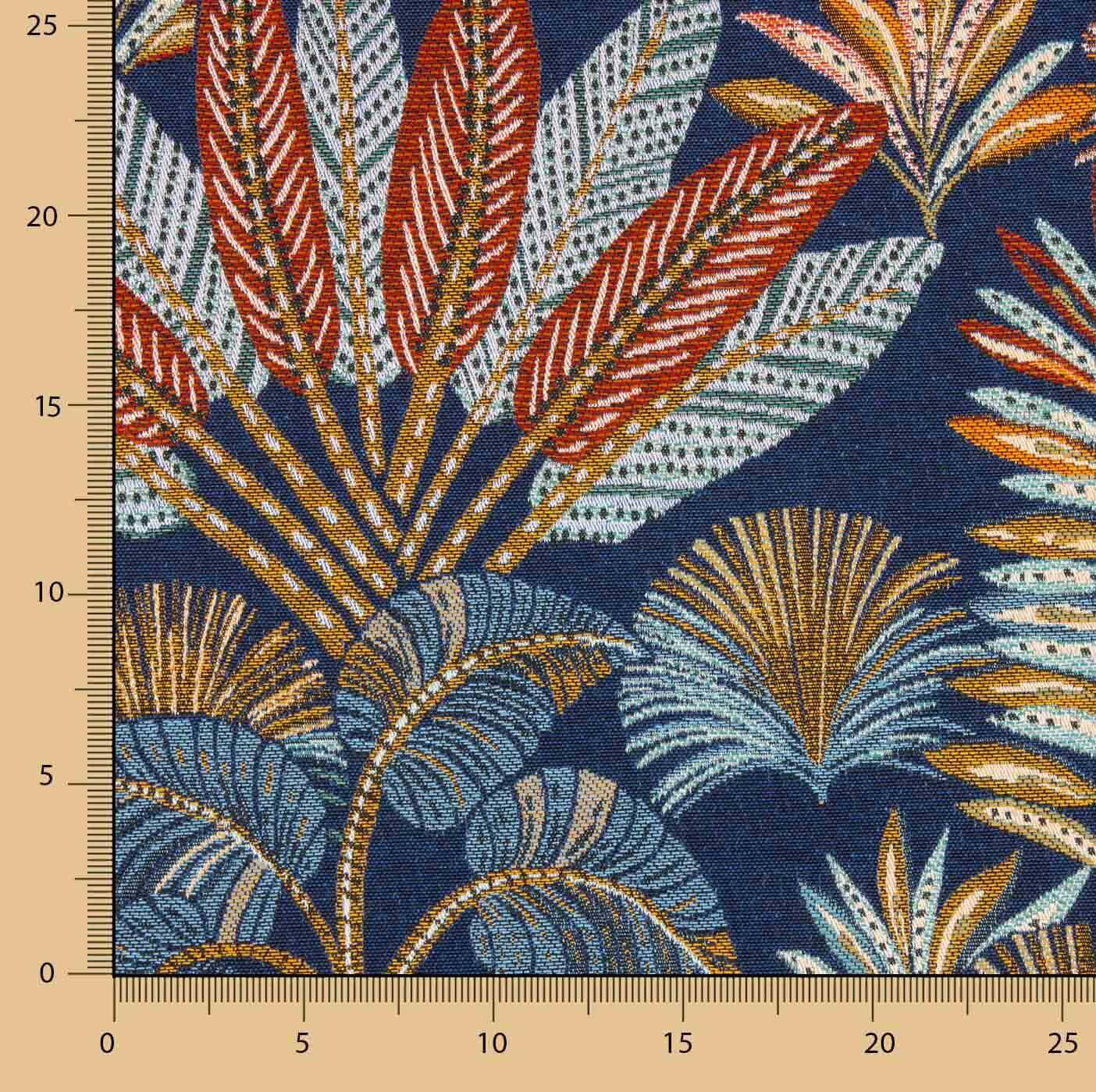 Gobelino Hojas Exóticas Fondo Azul - Ribes y Casals