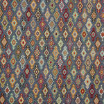 Gobelino Estampado Étnico Rombos Fondo Azul - Ribes y Casals