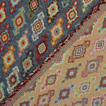 Gobelino Estampado Étnico Rombos Fondo Azul - Ribes y Casals