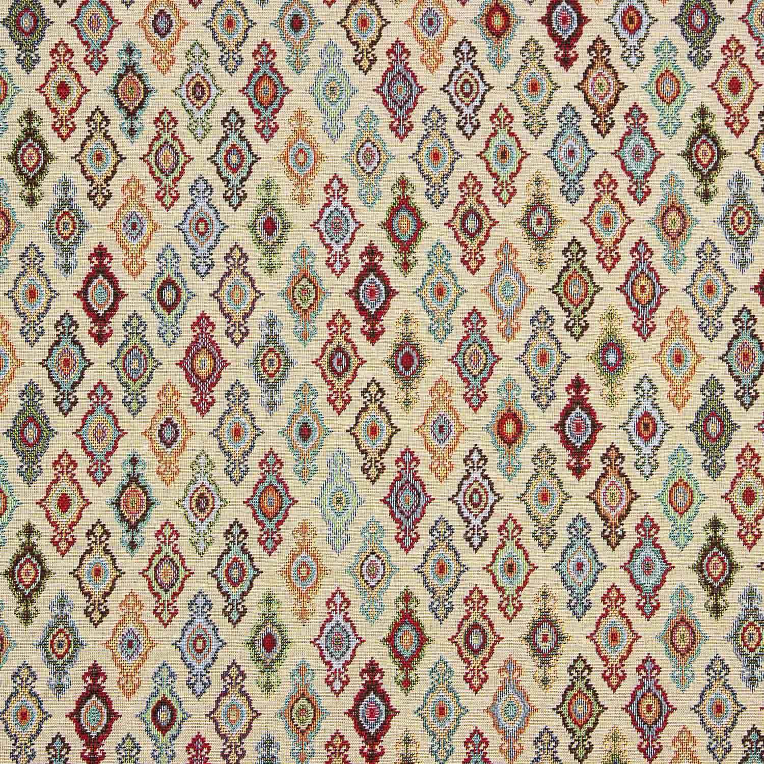 Gobelino Estampado Étnico Fondo Crudo - Ribes y Casals