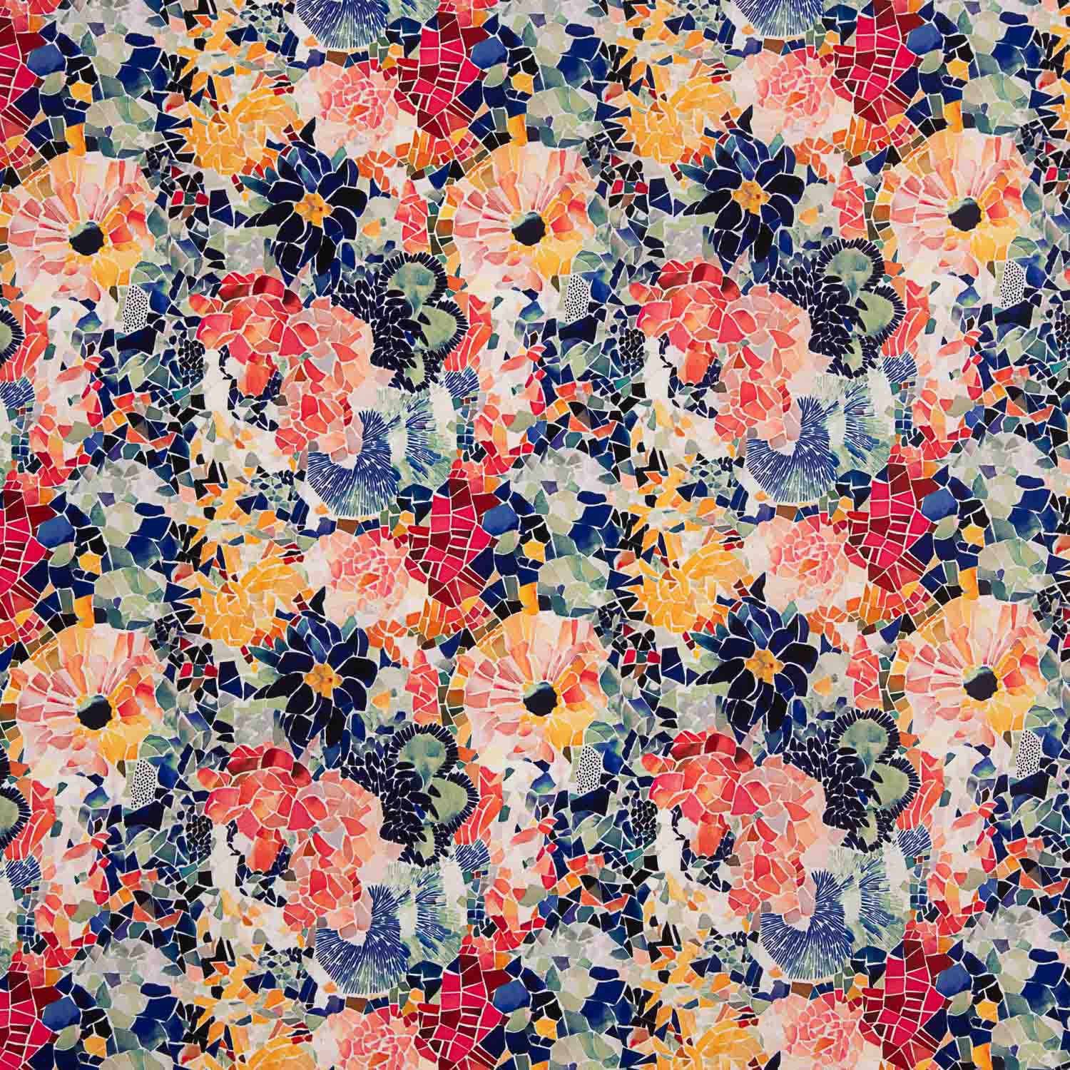 Fibra Técnica Sorona Estampado Mosaico Floral - Ribes y Casals