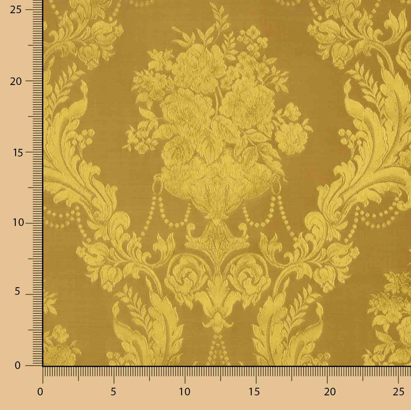 Jacquard Floral Clásico Dorado - Ribes y Casals