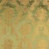Jacquard Floral Clásico Verde y Dorado - Ribes y Casals