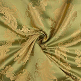 Jacquard Floral Clásico Verde y Dorado - Ribes y Casals