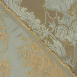 Jacquard Floral Clásico Verde Pálido y Beige - Ribes y Casals