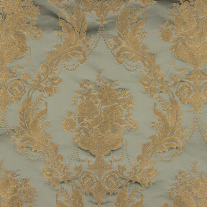 Retal Jacquard Floral Clásico Verde Pálido y Beige - Varias medidas x ancho de 145 cm - Ribes y Casals