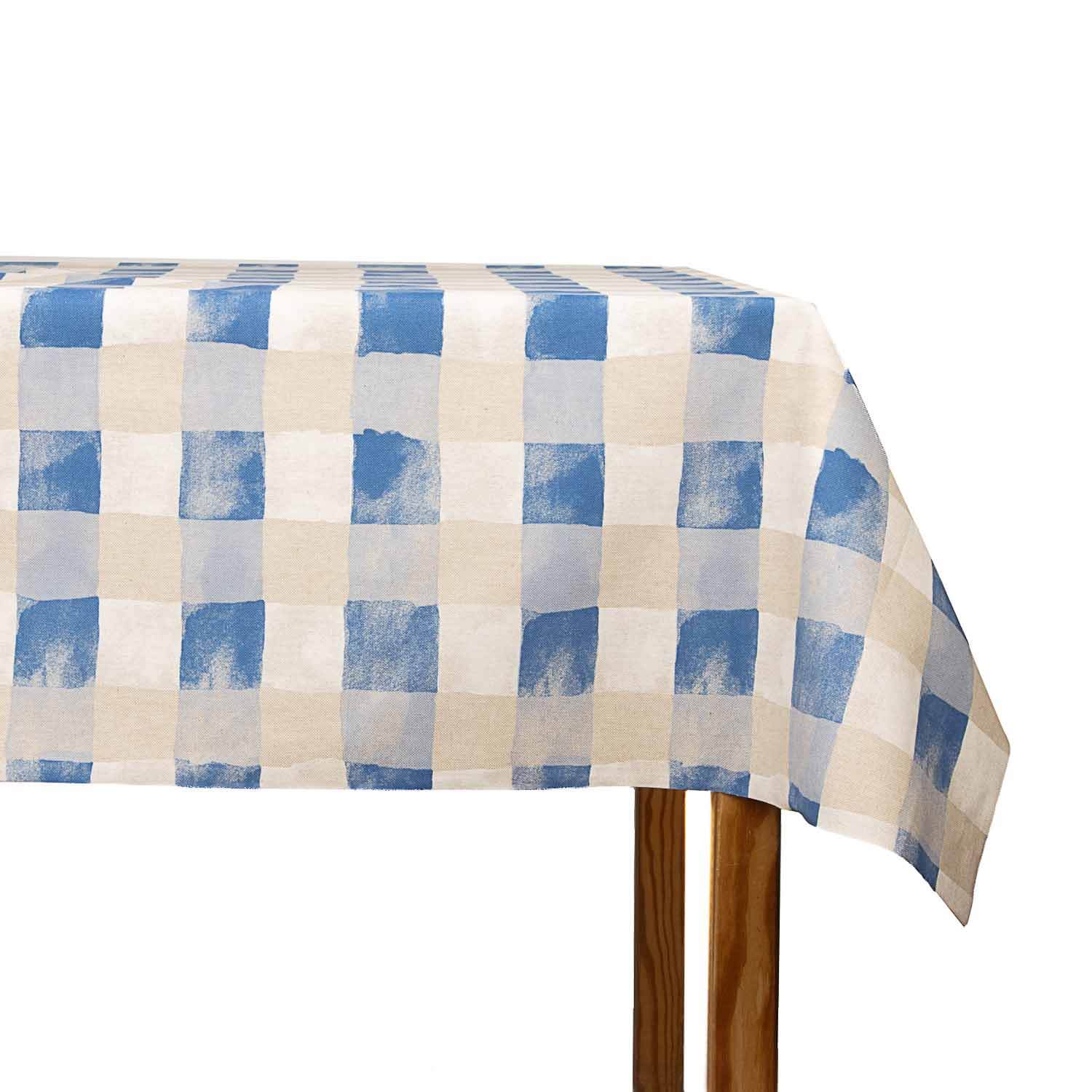Culla Resinada Cuadros Azul Beige - Ribes y Casals