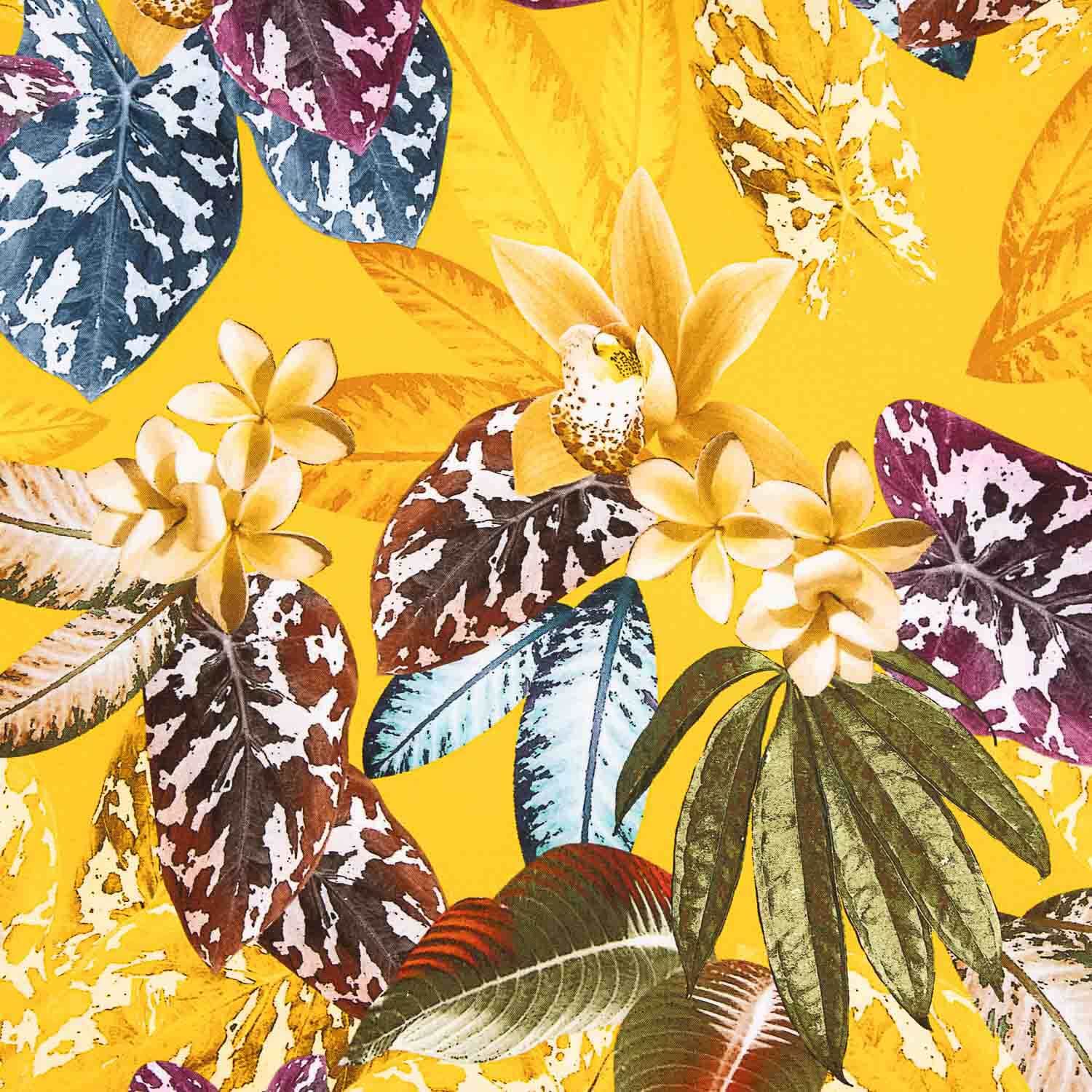 Lino Algodón Estampado Tropical Exótico Samoa - Ribes y Casals