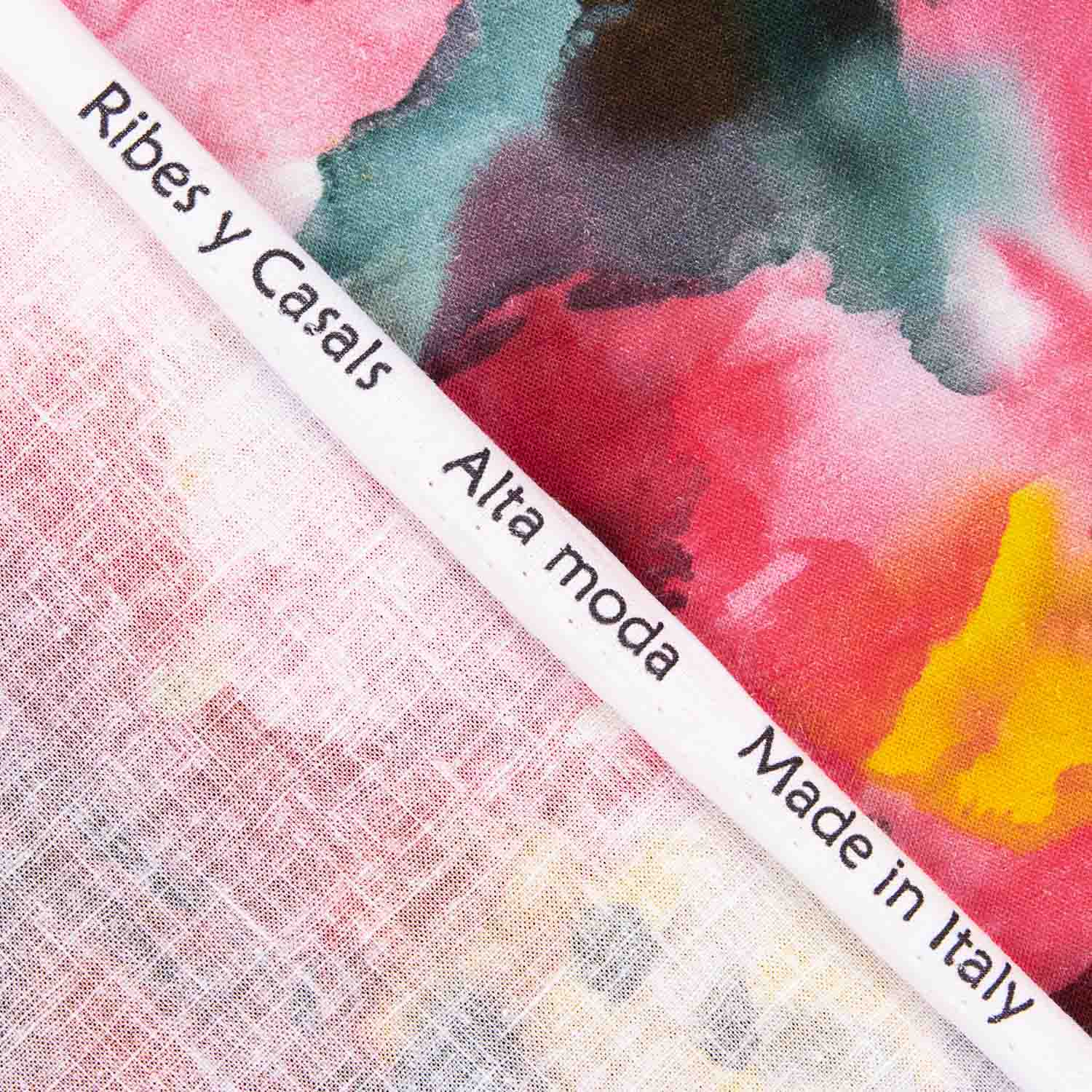 Lino Algodón Estampado Floral Acuarela Chagall - Ribes y Casals