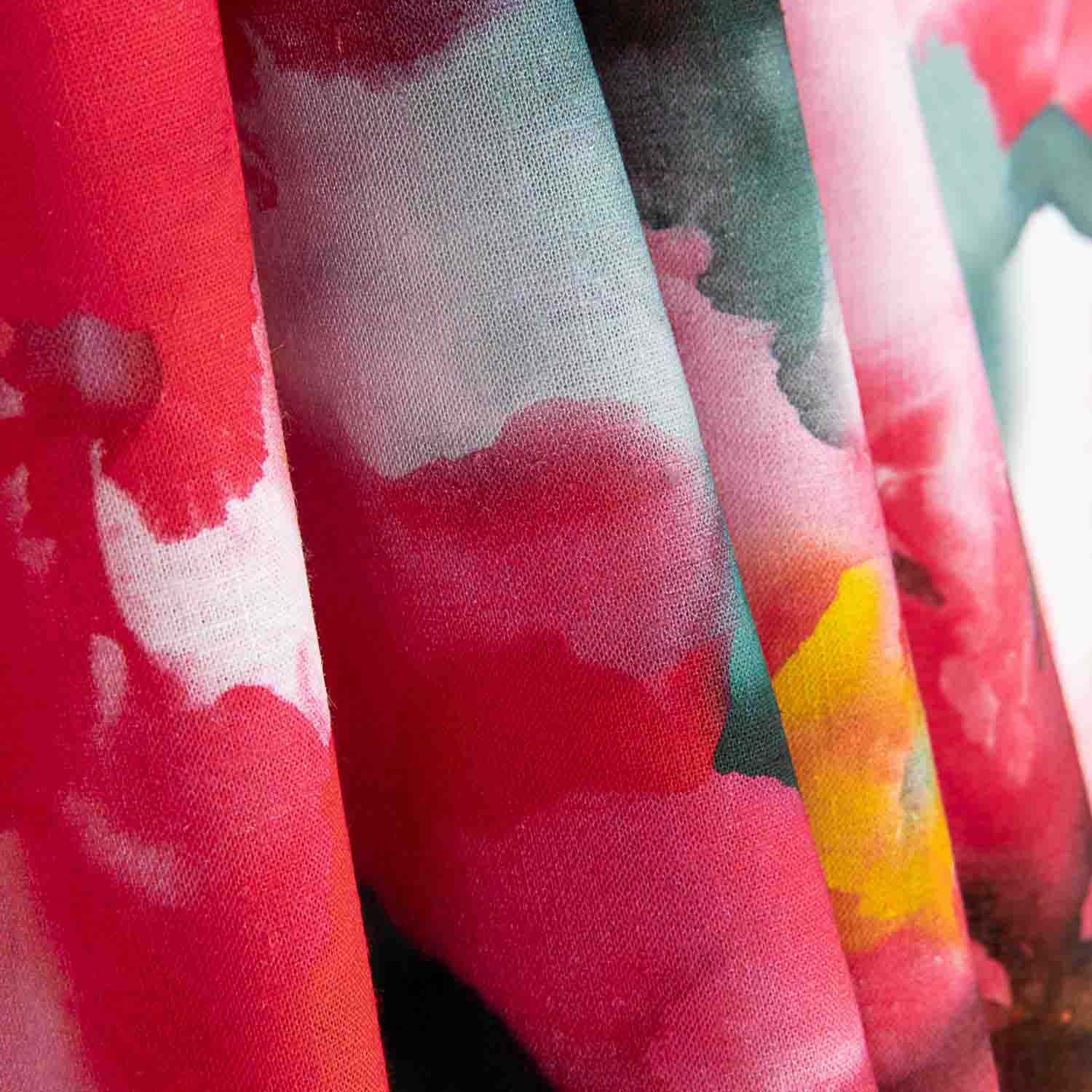 Lino Algodón Estampado Floral Acuarela Chagall - Ribes y Casals