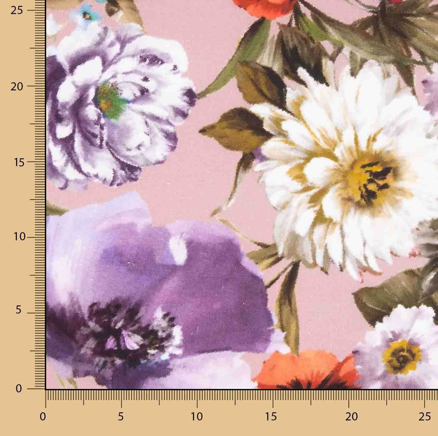 Lino Algodón Estampado Floral Romántico Versailles - Ribes y Casals
