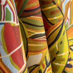 Lino Algodón Estampado Hojas Abstractas Basilea - Ribes y Casals