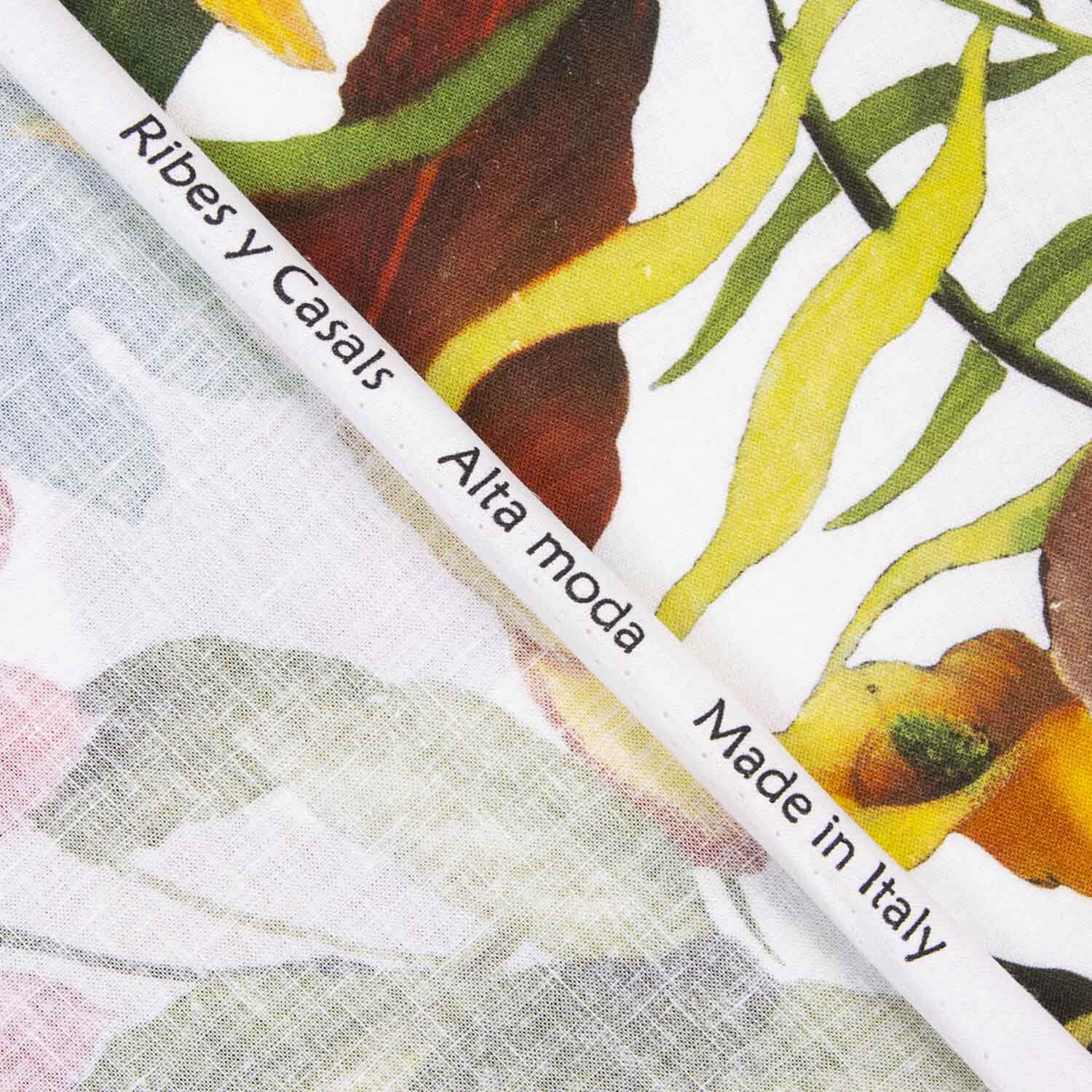 Lino Algodón Estampado Cachemir Étnico Bizancio - Ribes y Casals