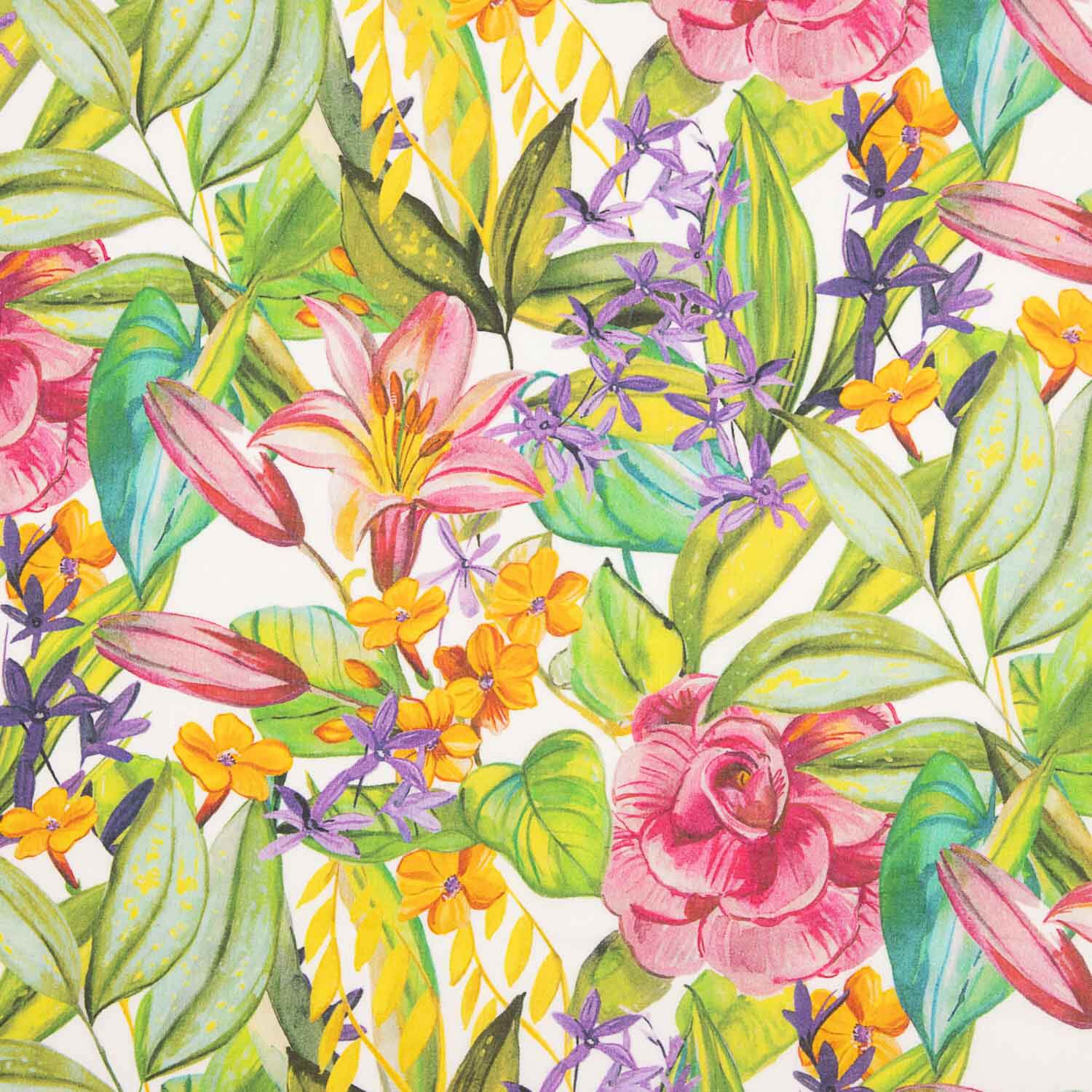 Voile Bambula Algodón Floral Tropical Renoir - Ribes y Casals