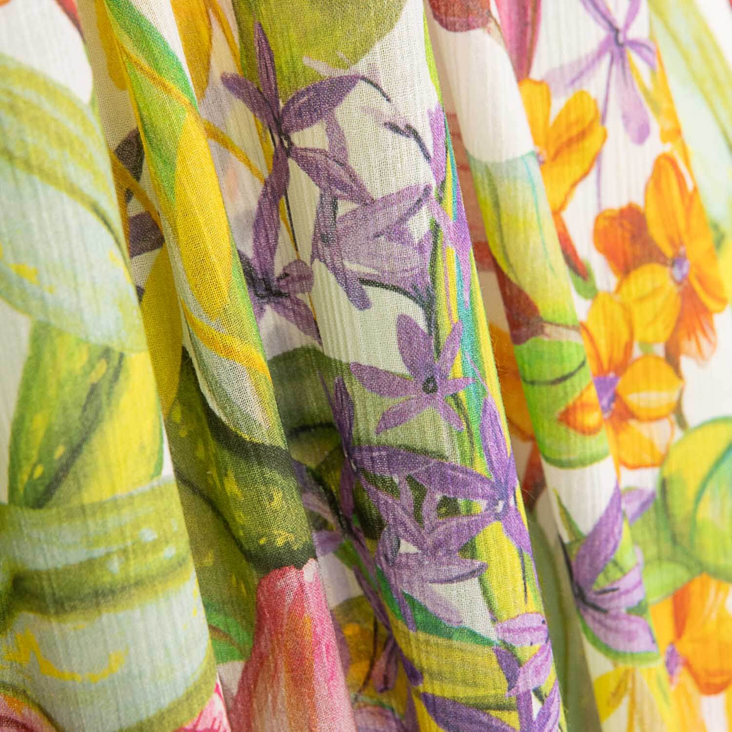 Voile Bambula Algodón Floral Tropical Renoir - Ribes y Casals
