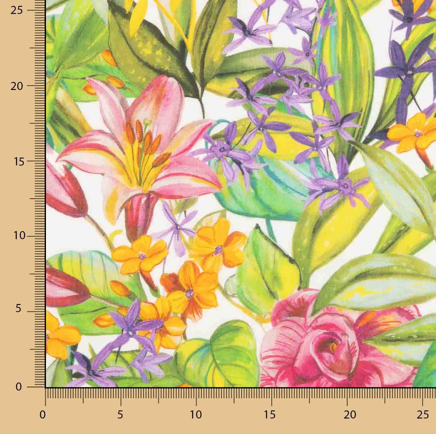 Voile Bambula Algodón Floral Tropical Renoir - Ribes y Casals