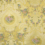 Brocado Jacquard Damasco Floral Amarillo y Dorado - Ribes y Casals