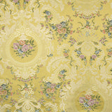 Brocado Jacquard Damasco Floral Amarillo y Dorado - Ribes y Casals