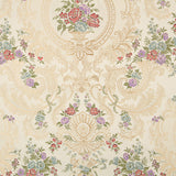 Brocado Jacquard Damasco Floral Beige y Dorado - Ribes y Casals