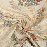 Brocado Jacquard Damasco Floral Beige y Dorado - Ribes y Casals