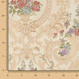 Brocado Jacquard Damasco Floral Beige y Dorado - Ribes y Casals