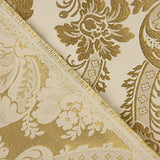 Brocado Jacquard Damasco Dorado Marfil - Ribes y Casals