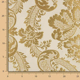 Brocado Jacquard Damasco Dorado Marfil - Ribes y Casals