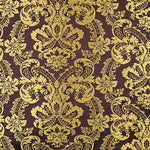 Brocado Jacquard Damasco Dorado Morado - Ribes y Casals