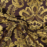 Brocado Jacquard Damasco Dorado Morado - Ribes y Casals