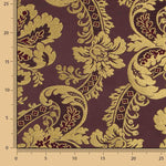 Brocado Jacquard Damasco Dorado Morado - Ribes y Casals