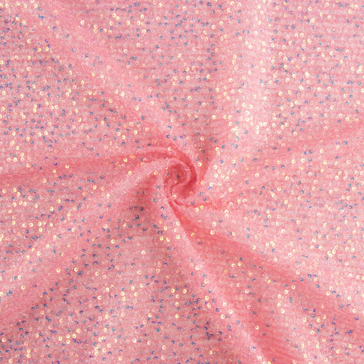 Tul Fantasía Brillo Rosa con Mini Lentejuelas - Ribes y Casals