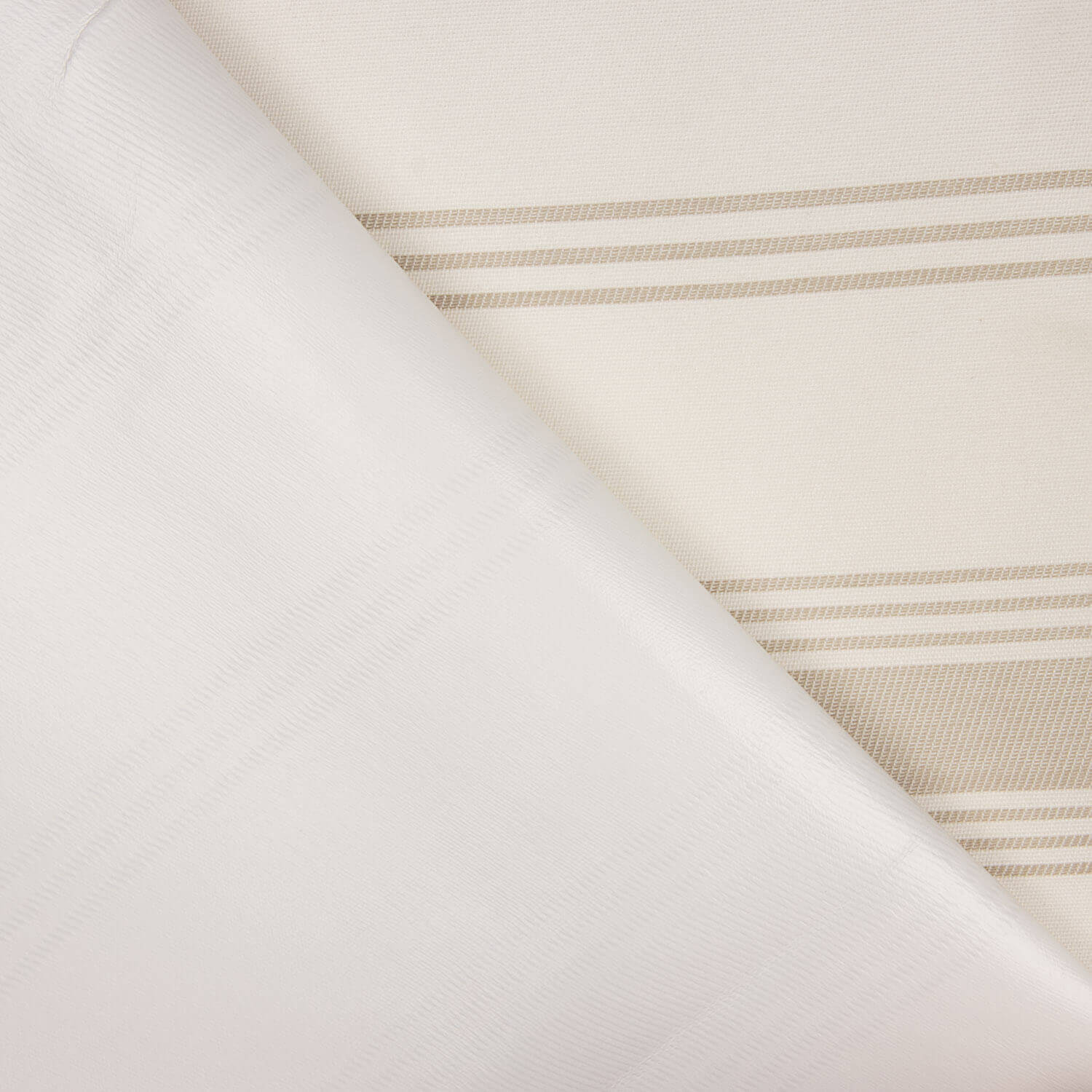 Loneta Rayas Beige Exterior Teflonada - Ribes y Casals
