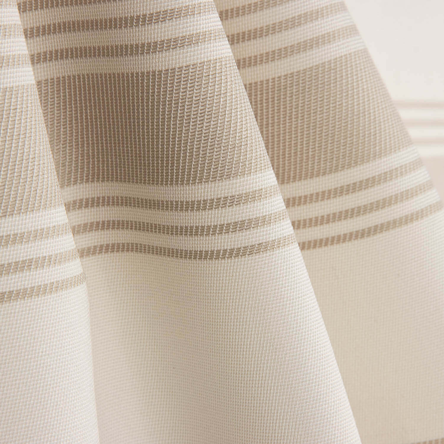 Loneta Rayas Beige Exterior Teflonada - Ribes y Casals