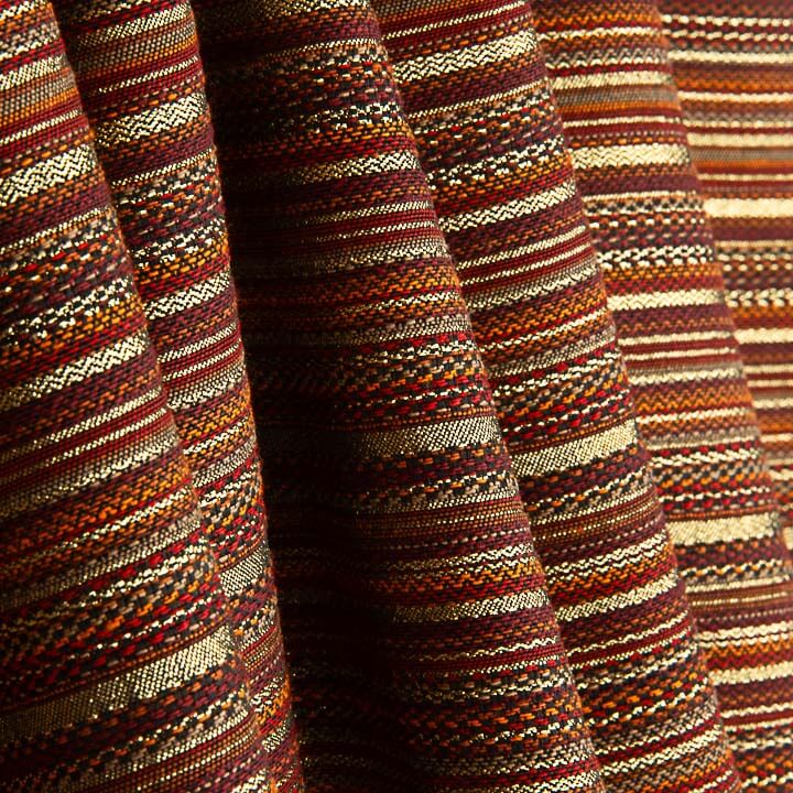 Brocado Lúrex Rayas Alpujarreña Rojo - Ribes y Casals
