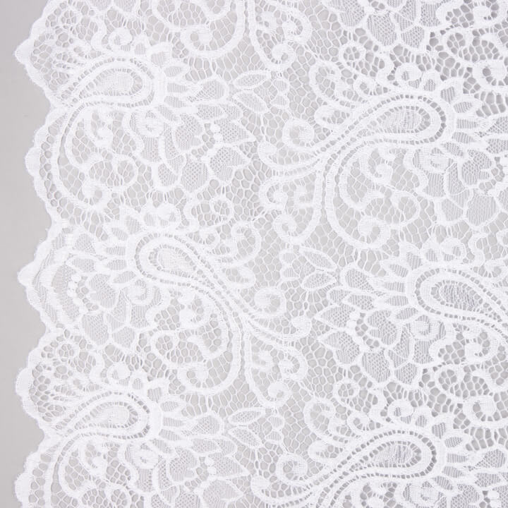 Blonda Rebrodé Bridal Garden Paisley Blanca - Ribes y Casals