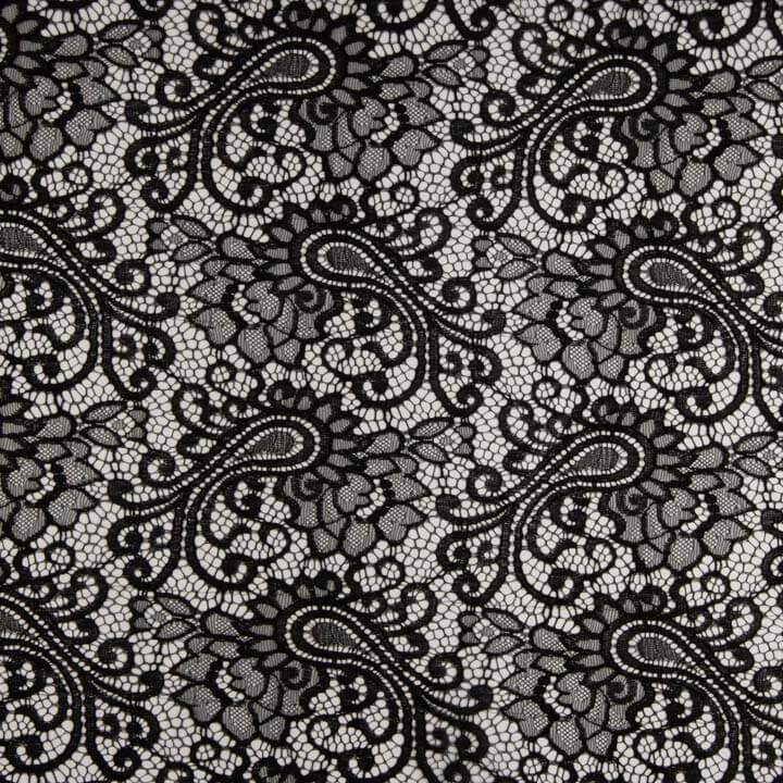 Blonda Rebrodé Bridal Garden Paisley Negra - Ribes y Casals