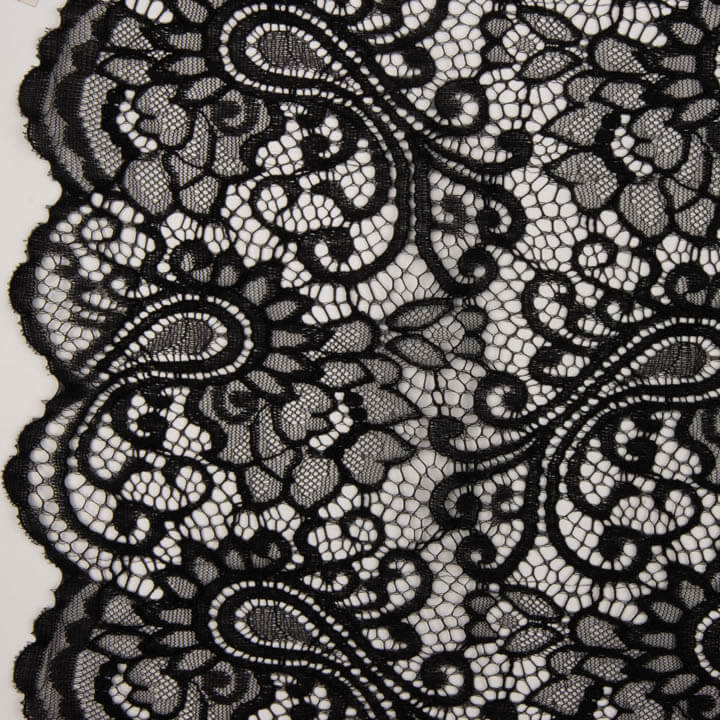 Blonda Rebrodé Bridal Garden Paisley Negra - Ribes y Casals