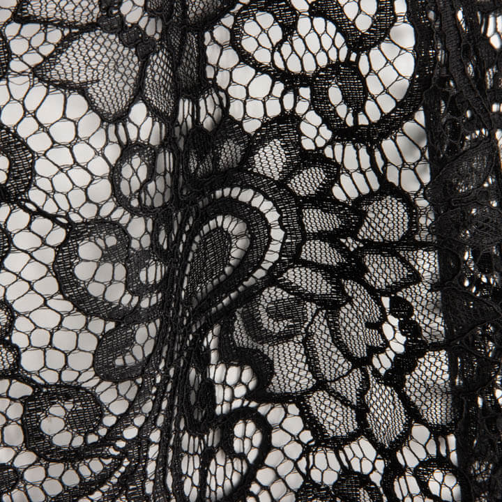 Blonda Rebrodé Bridal Garden Paisley Negra - Ribes y Casals