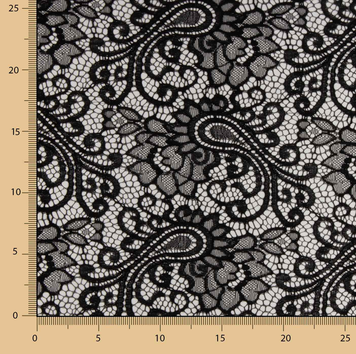 Blonda Rebrodé Bridal Garden Paisley Negra - Ribes y Casals