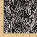Blonda Rebrodé Bridal Garden Paisley Negra - Ribes y Casals