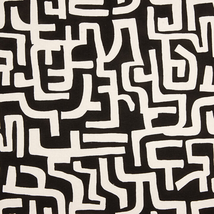 Sudadera Felpa Estampada Abstracto Negro - Ribes y Casals