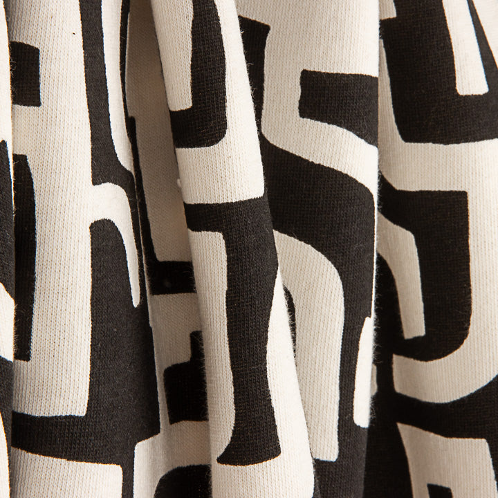 Sudadera Felpa Estampada Abstracto Negro - Ribes y Casals