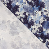 Viscosa Elástica Flores Acuarela Azul - Ribes y Casals