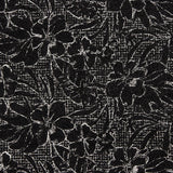 Bouclé Bordado Floral Noctis Negro - Ribes y Casals